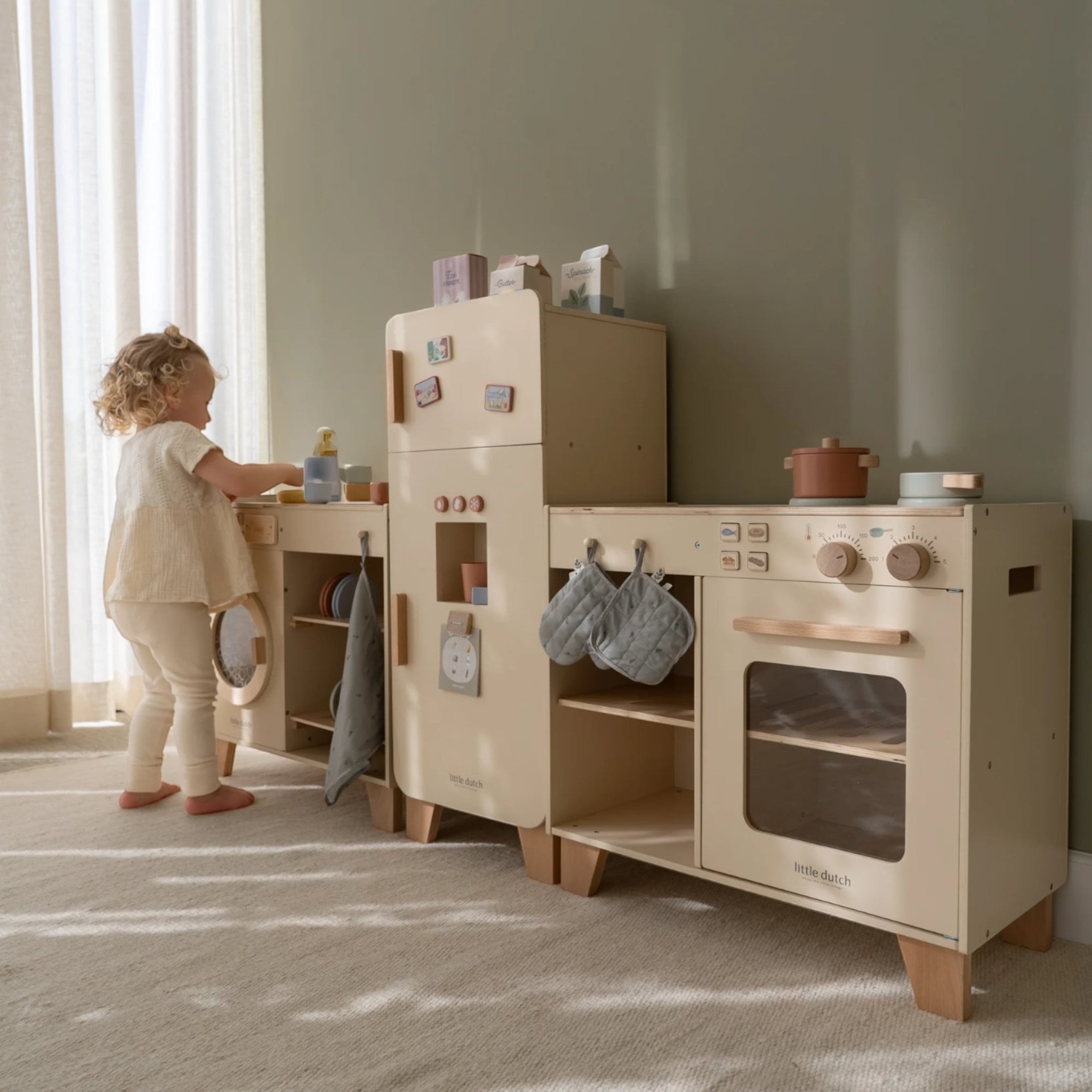 Wooden kid's toy Washing Machine (Limited Edition) 56.5x60x30 cm 3+ years Little Dutch