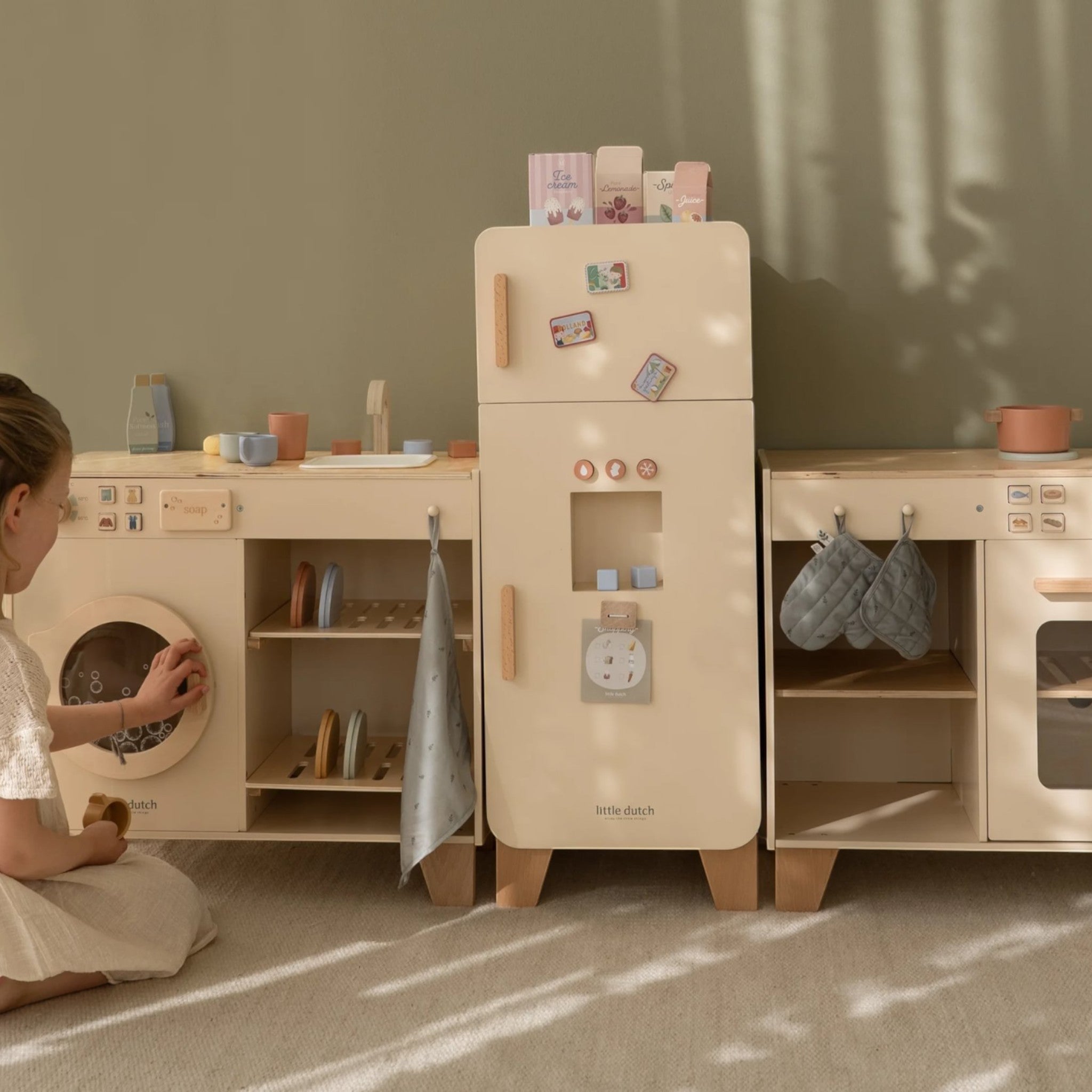 Wooden kid's toy Washing Machine (Limited Edition) 56.5x60x30 cm 3+ years Little Dutch