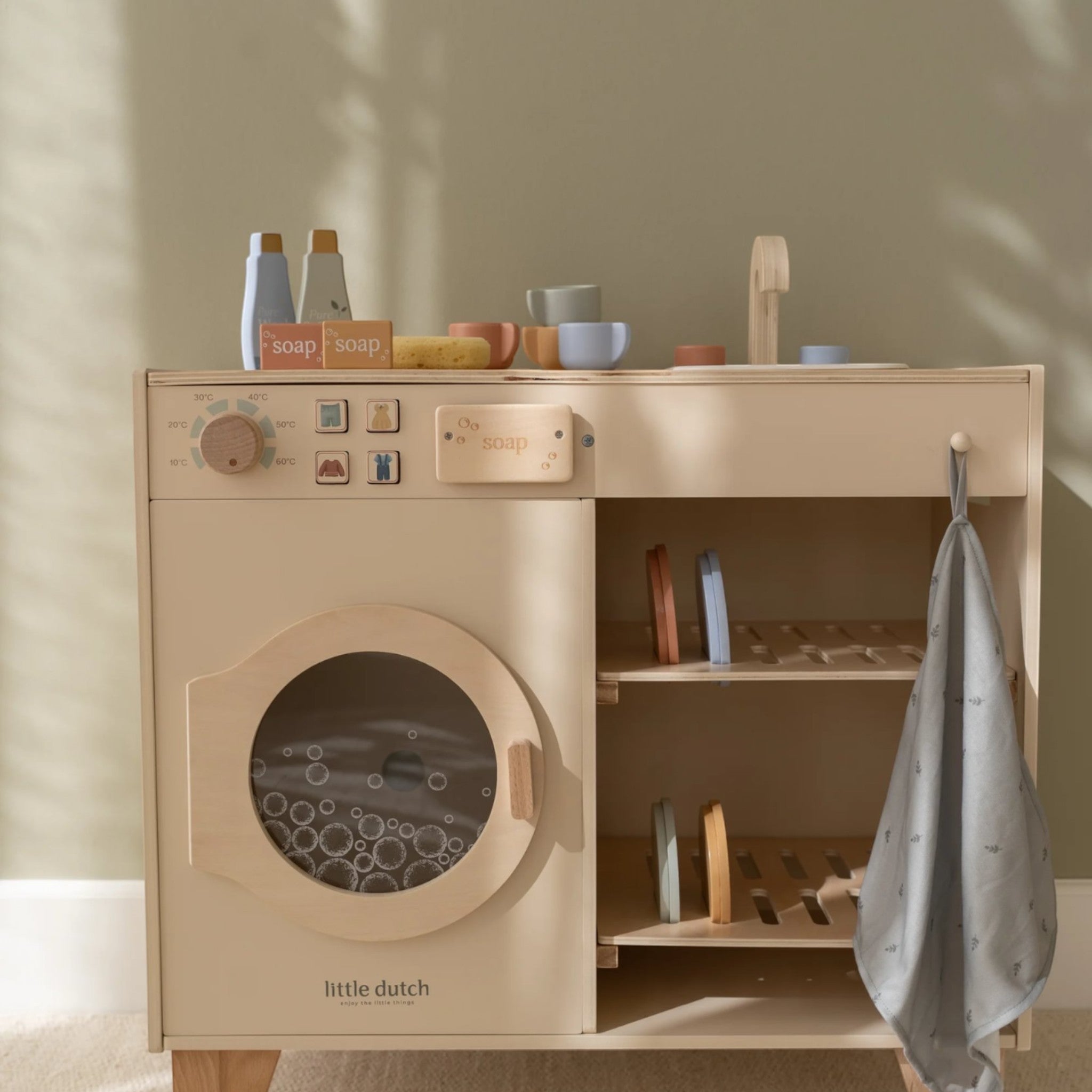 Wooden kid's toy Washing Machine (Limited Edition) 56.5x60x30 cm 3+ years Little Dutch