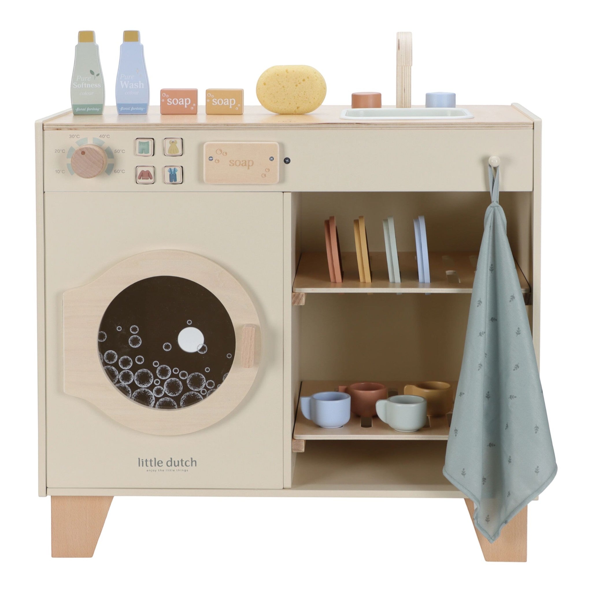 Wooden kid's toy Washing Machine (Limited Edition) 56.5x60x30 cm 3+ years Little Dutch