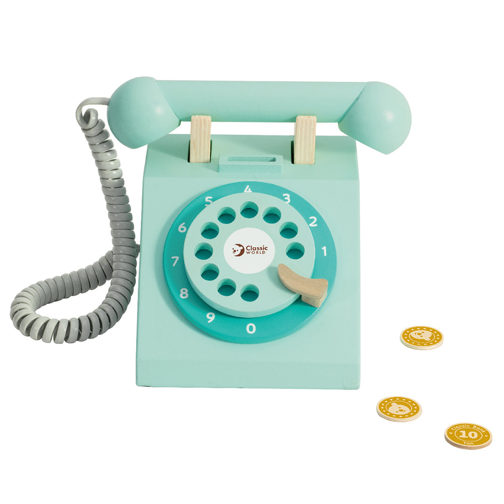 Wooden children’s retro toy Telephone 3+years 