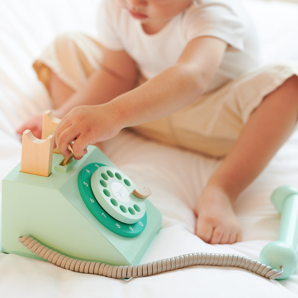 Wooden children’s retro toy Telephone 3+years 
