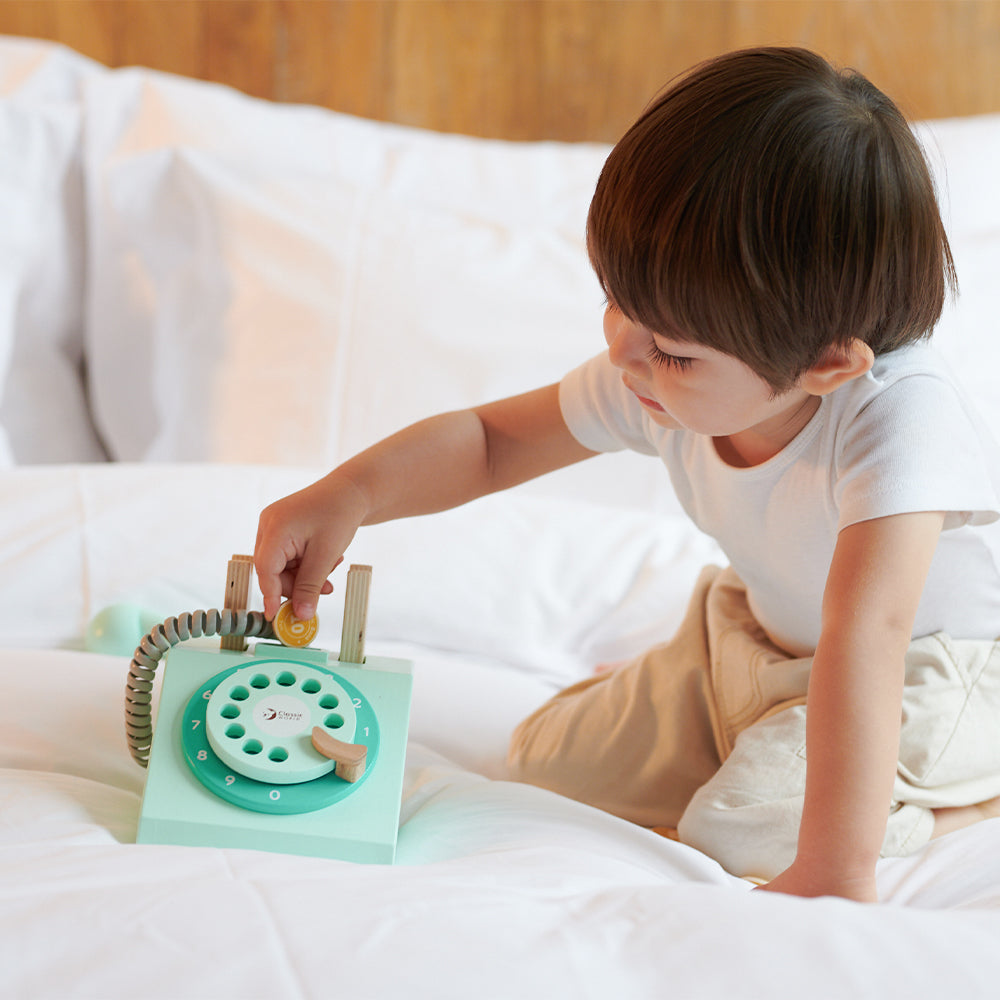 Wooden children’s retro toy Telephone 3+years 