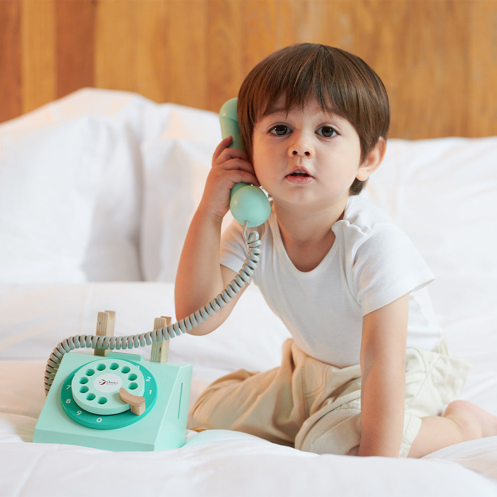 Wooden children’s retro toy Telephone 3+years 