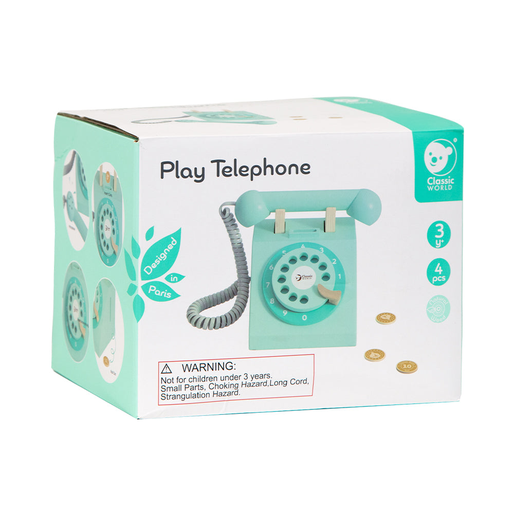Wooden children’s retro toy Telephone 3+years 