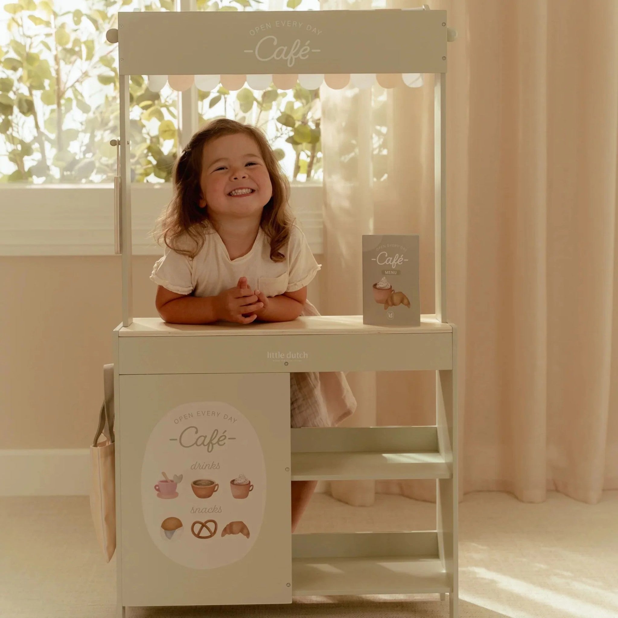 Wooden kid's toy Market Stall 110x24x66.6 cm 3+ years Little Dutch