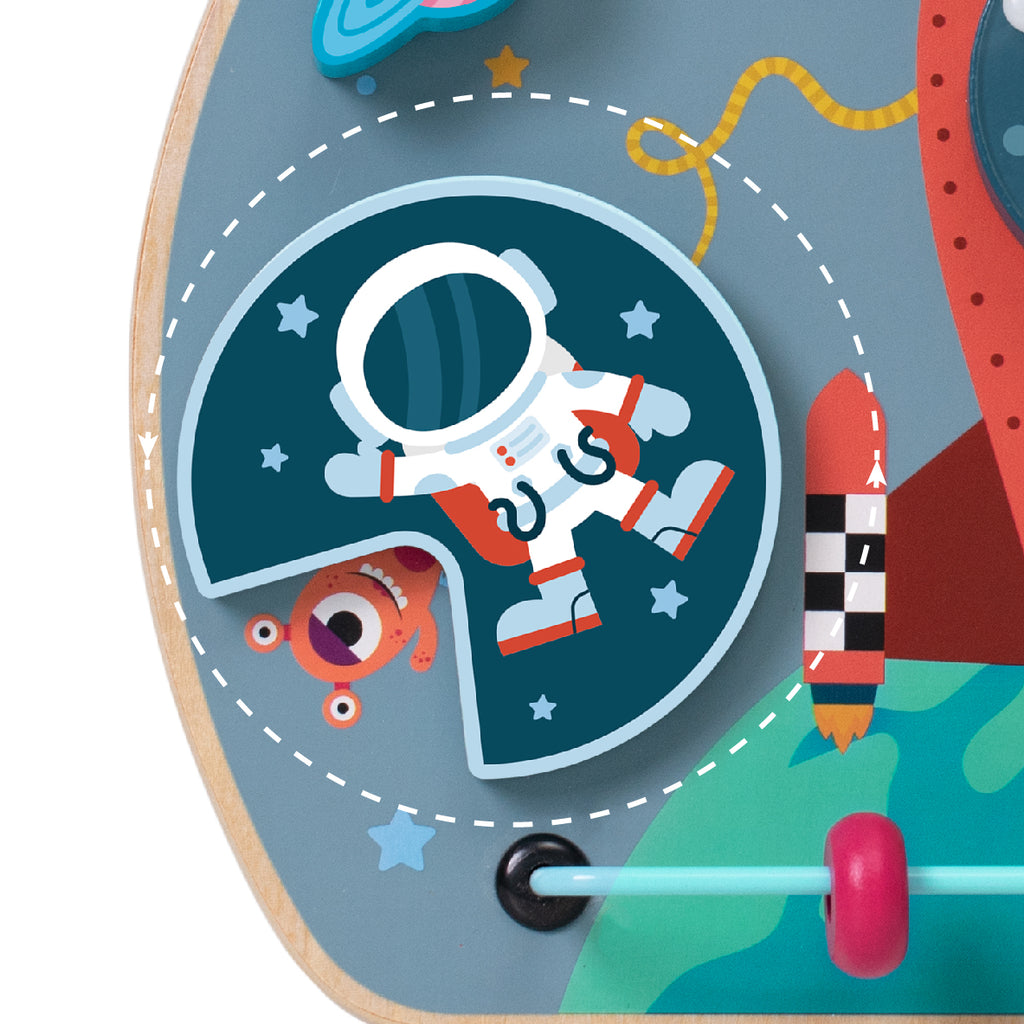 Wooden children's toy activity board Rocket 12+ months 