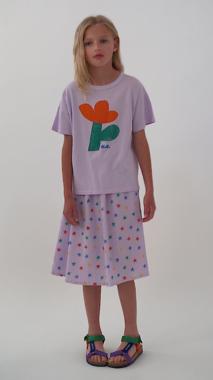 Kid's organic cotton midi stars skirt 2-11Y  Bobo Choses