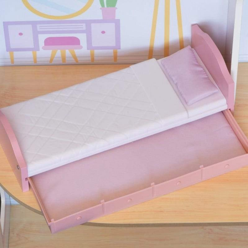 KIDKRAFT Ξύλινο παιδικό παιχνίδι Κουκλόσπιτο Elise με έπιπλα & αξεσουάρ 62 x 30 x 88cm