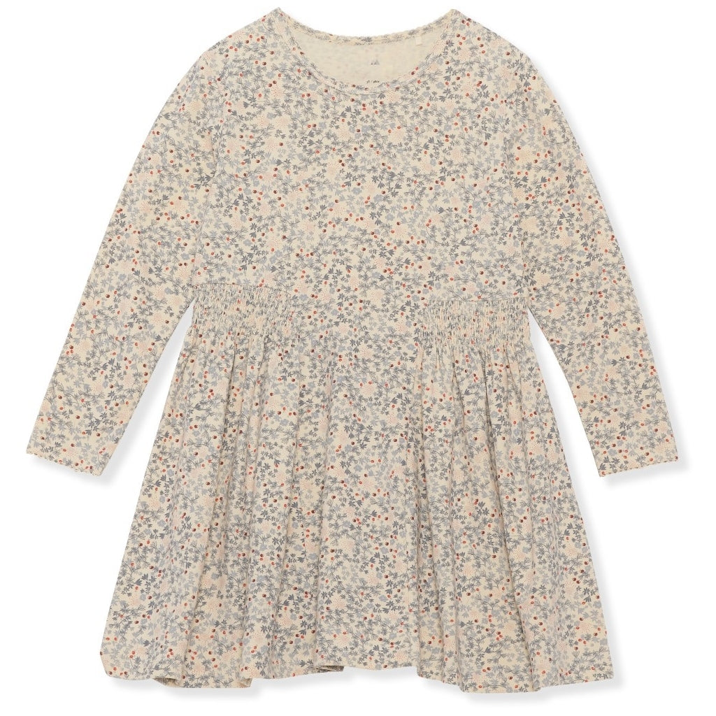 Παιδικό βαμβακερό φόρεμα Rose Hip Blue 12 μηνών Konges Slojd