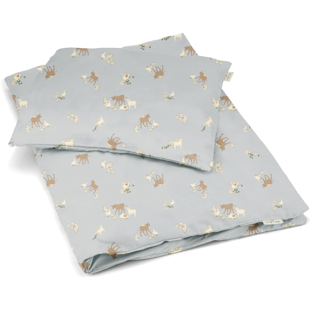 Junior bedding Farm blue Organic Cotton-140x100cm Konges Slojd