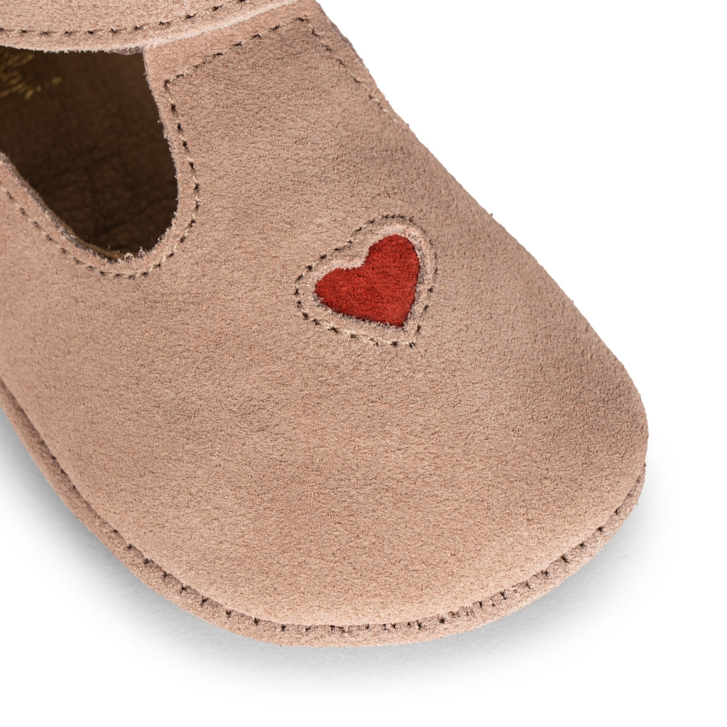 Παιδικά παπουτσάκια για το σπίτι δερμάτινες παντοφλίτσες Coco size 20-28 Konges Slojd