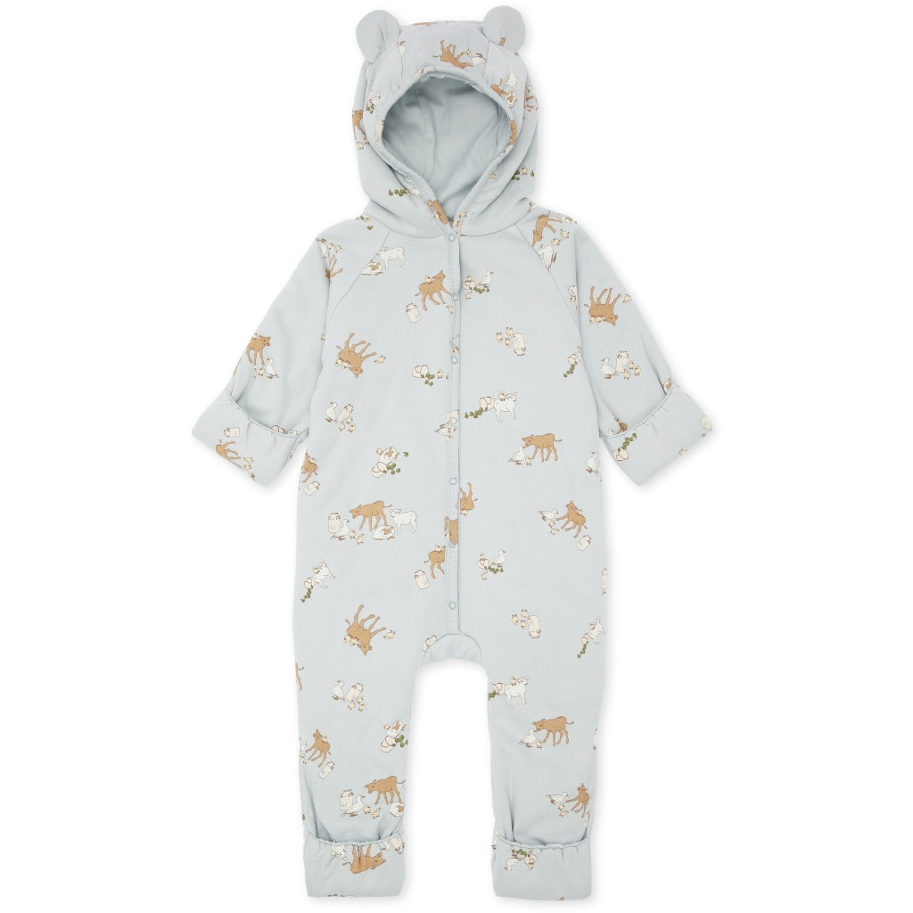 Ολόσωμη-super soft φόρμα φούτερ με κουκούλα 100% Οργανικό Βαμβάκι 2Y Farm Konges Slojd