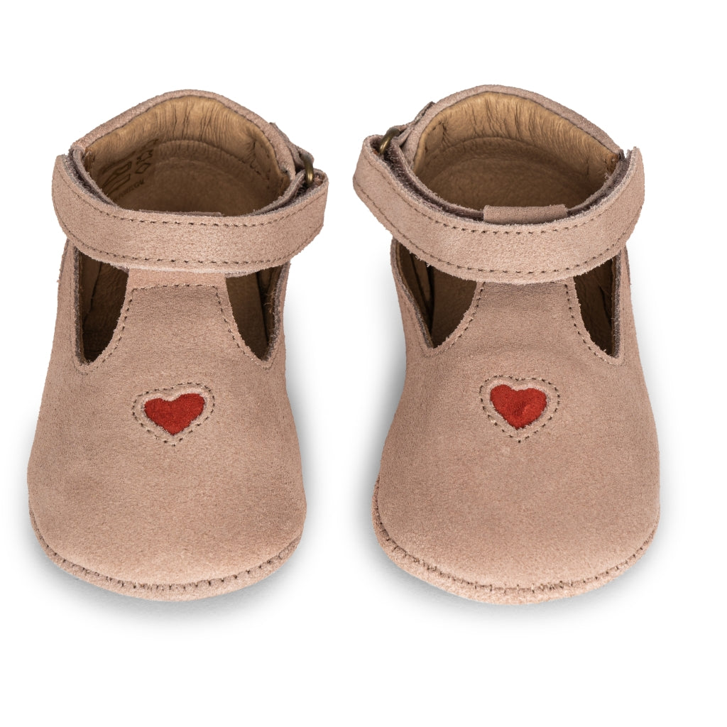 Παιδικά παπουτσάκια για το σπίτι δερμάτινες παντοφλίτσες Coco size 20-28 Konges Slojd