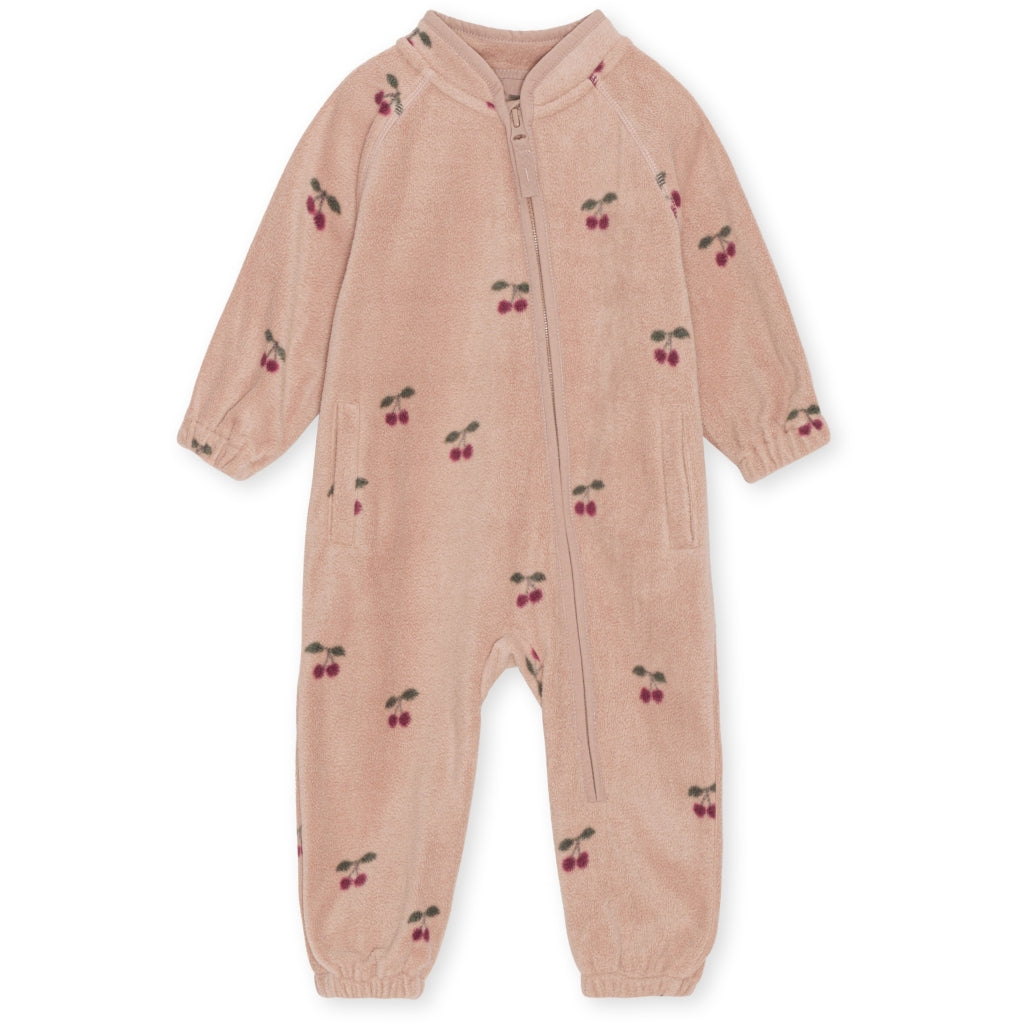 Παιδικό φορμάκι από 100% polar fleece με φερμουάρ Cherry Blush 18M-3Y