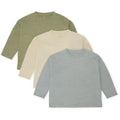 Παιδικά μακρυμάνικα μπλουζάκια από οργανικό βαμβάκι-Σετ των 3- Cosmo 12Μ-10Υ-Konges Slojd