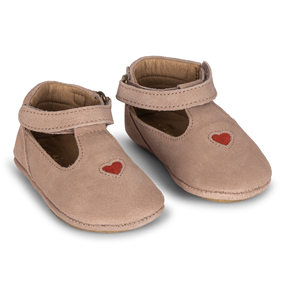 Παιδικά παπουτσάκια για το σπίτι δερμάτινες παντοφλίτσες Coco size 20-28 Konges Slojd