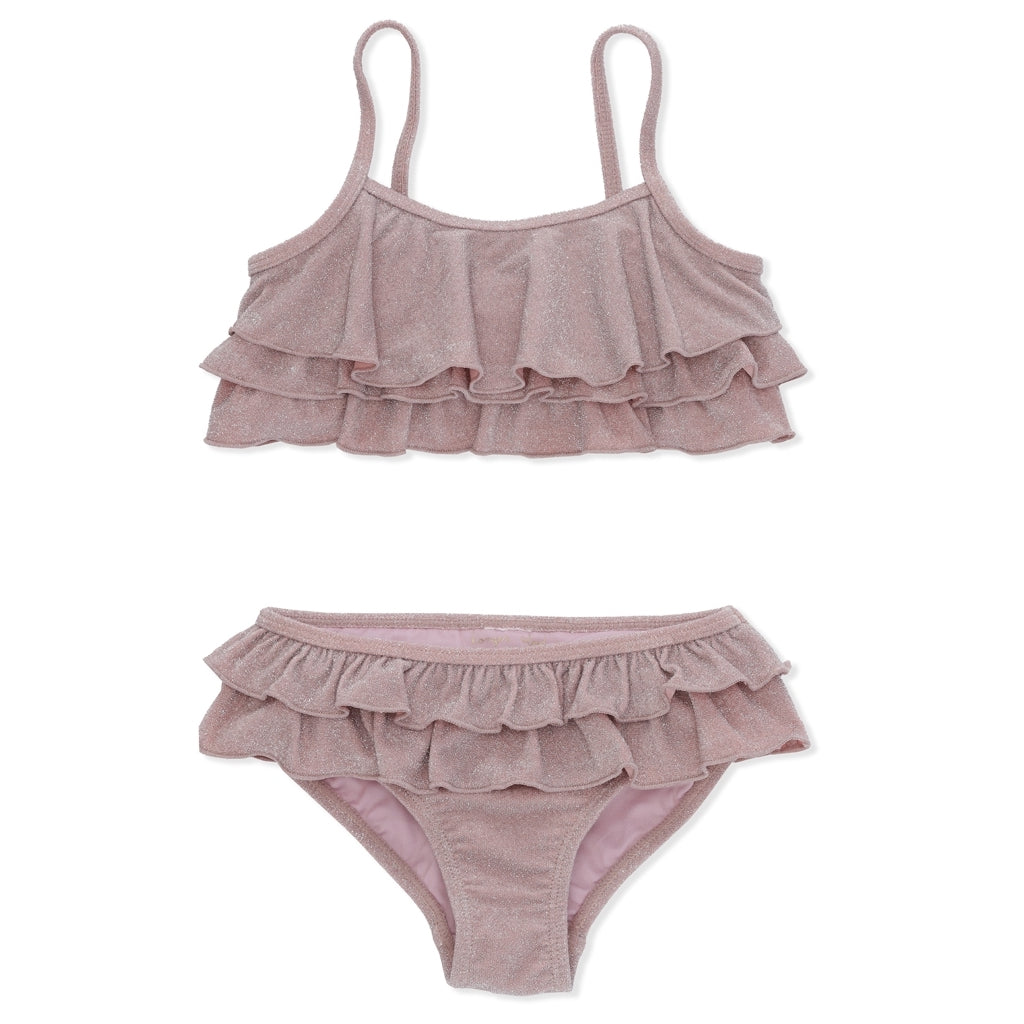 Παιδικό metallic μαγιό μπικίνι με βολάν-lurex Jade 9m-18Μ Konges Slojd