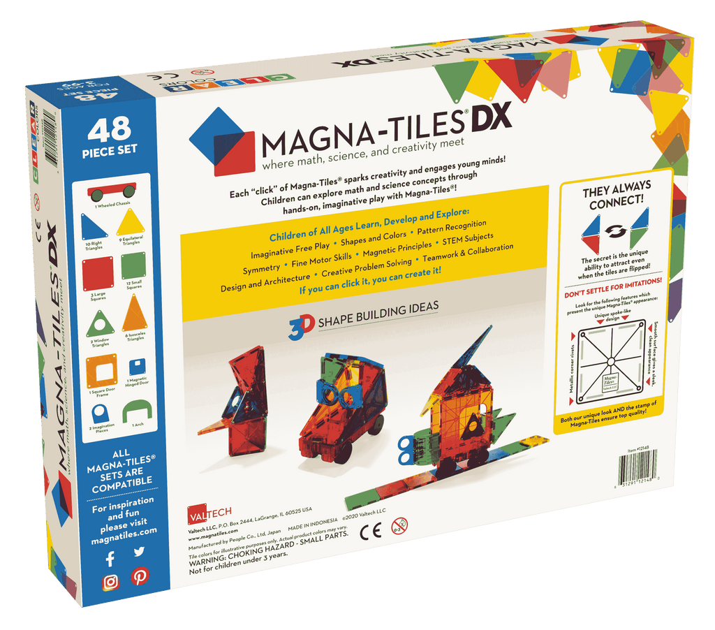 Magna-Tiles Grand Prix 50-Piece Set (Frost Colors)