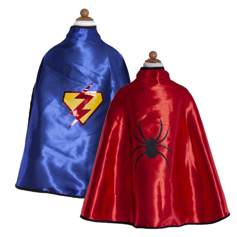 Flash-Spiderman double-sided cape-5-6 years