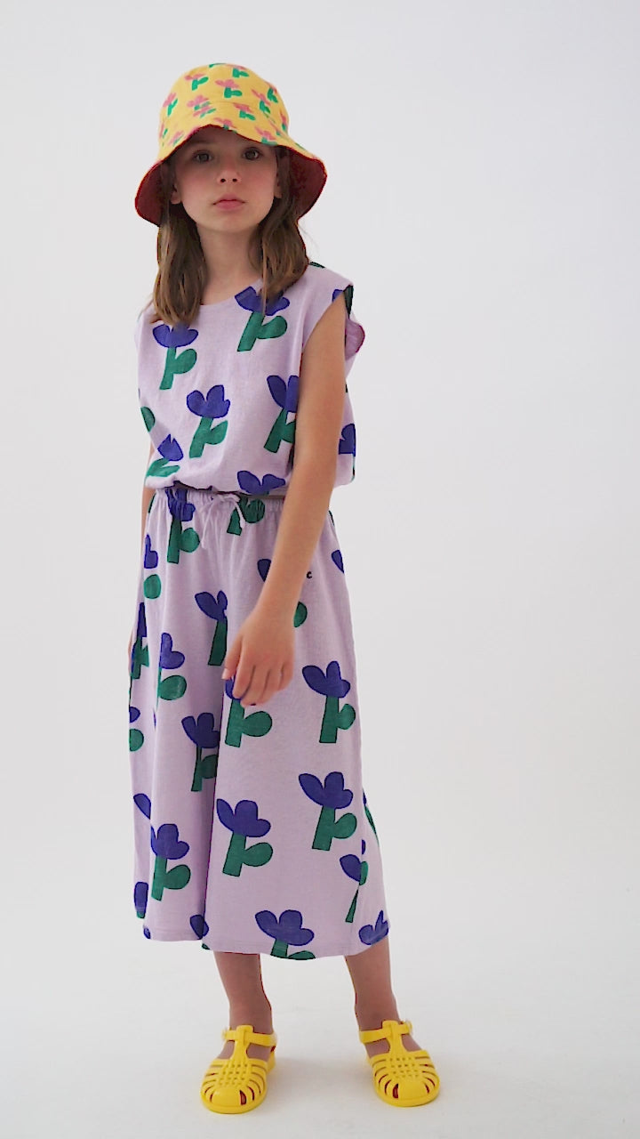 Sea flowers all over tank top 2-11Y levander - Bobo Choses