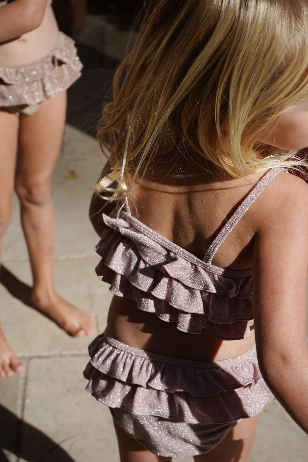 Παιδικό metallic μαγιό μπικίνι με βολάν-lurex Jade 9m-18Μ Konges Slojd