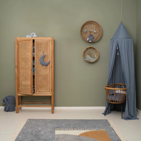 Υφασμάτινη κουνουπιέρα κρεβατιού Pure Blue 240x54cm Little Dutch