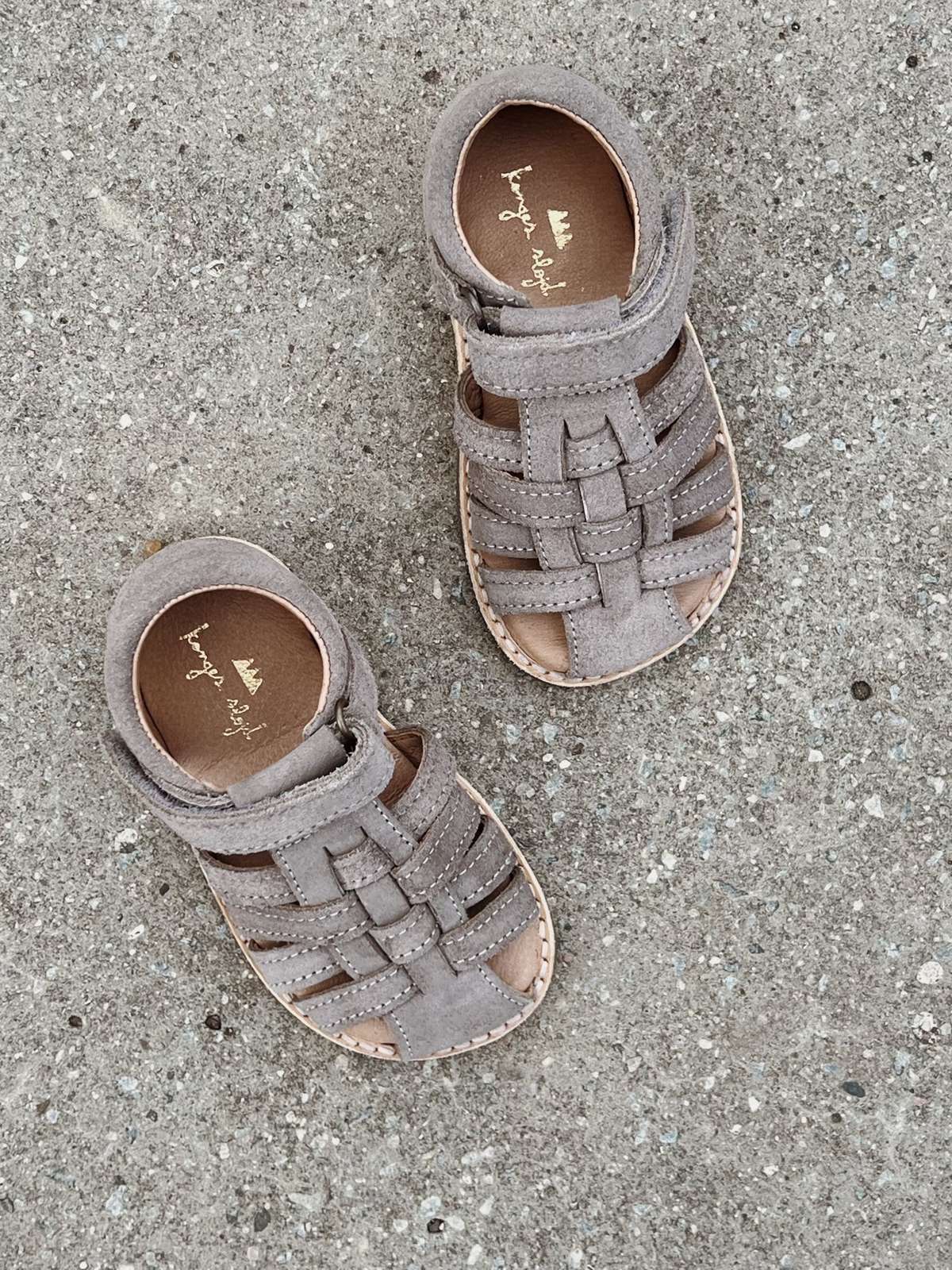 Kid's suede strap sandal Dove no 22-30 Konges Slojd