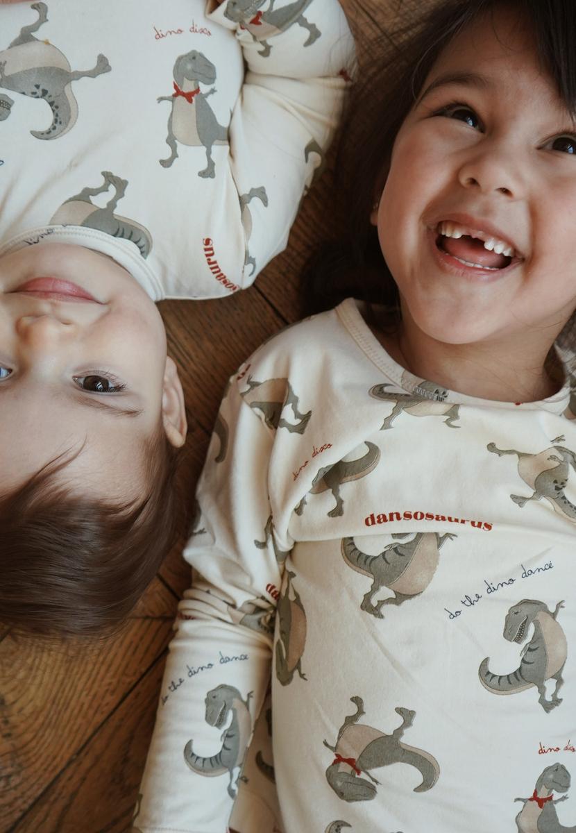 Παιδικό μακρυμάνικο μπλουζάκι από οργανικό βαμβάκι Dansosaurus 9M-2Y-Konges Slojd