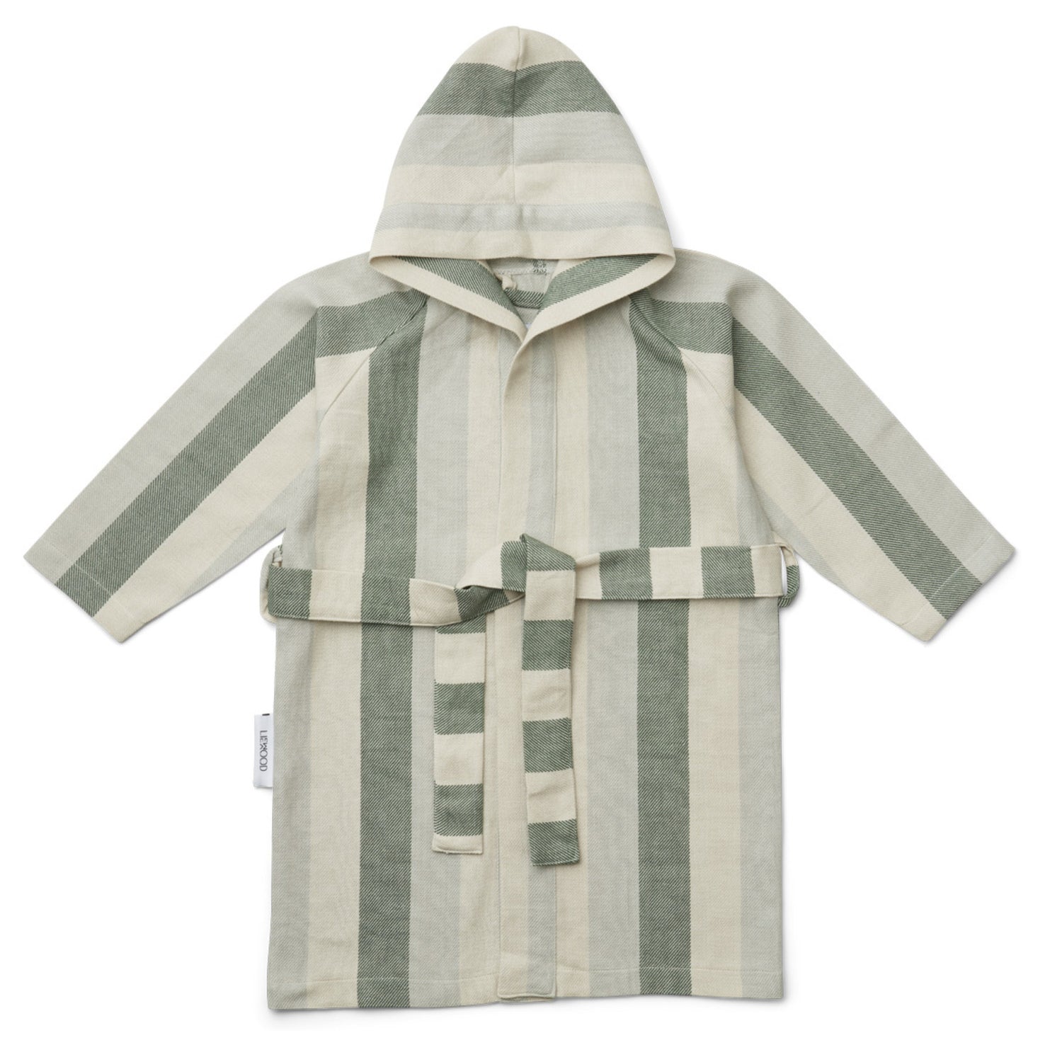 Kid's cotton bathrobe -Garden Green 3-6 years