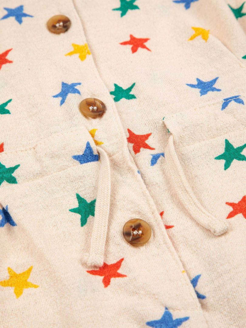 Kid's organic cotton playsuit with stars 2-9Y Bobo Choses