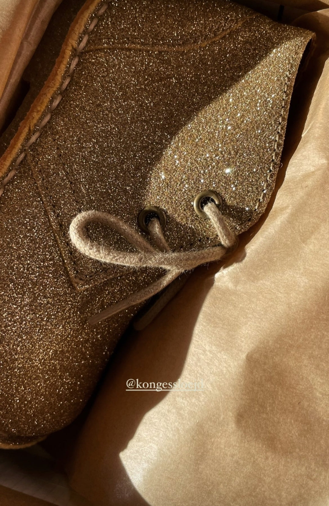 Kid's leather boots Suede Chaton -Glitter- Size 22-30 Konges Slojd