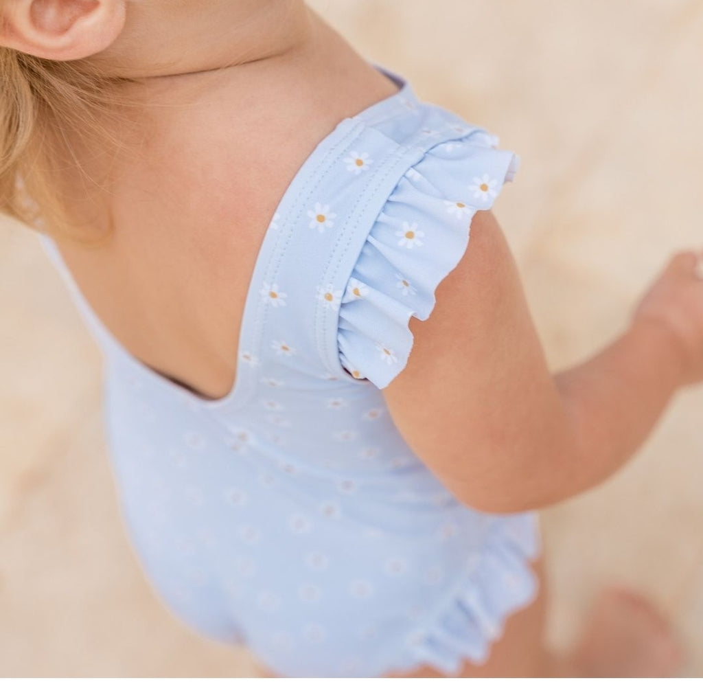 Παιδικό ολόσωμο μαγιό με βολάν για κορίτσια Daisy 3M Little Dutch