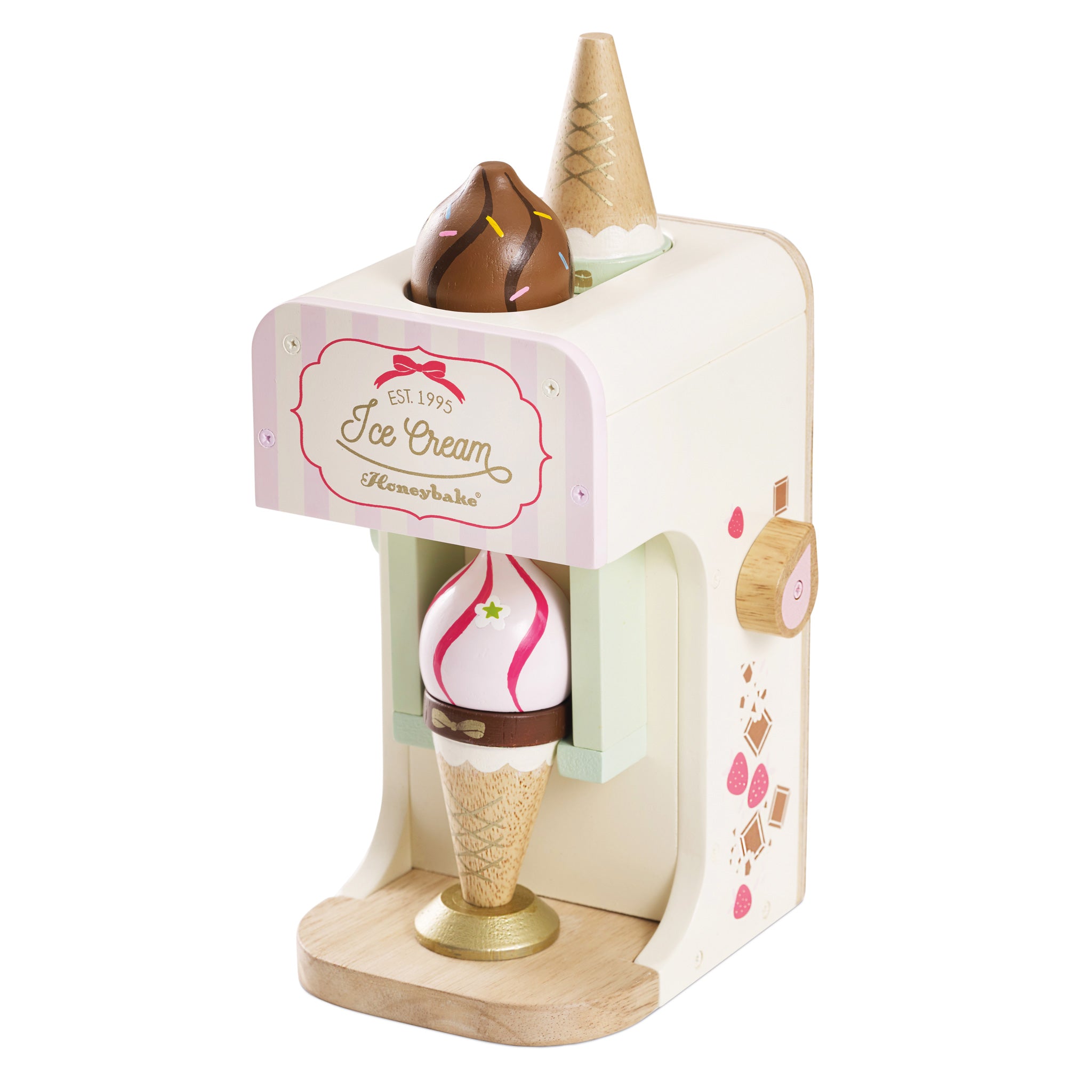 Wooden retro ice cream machine