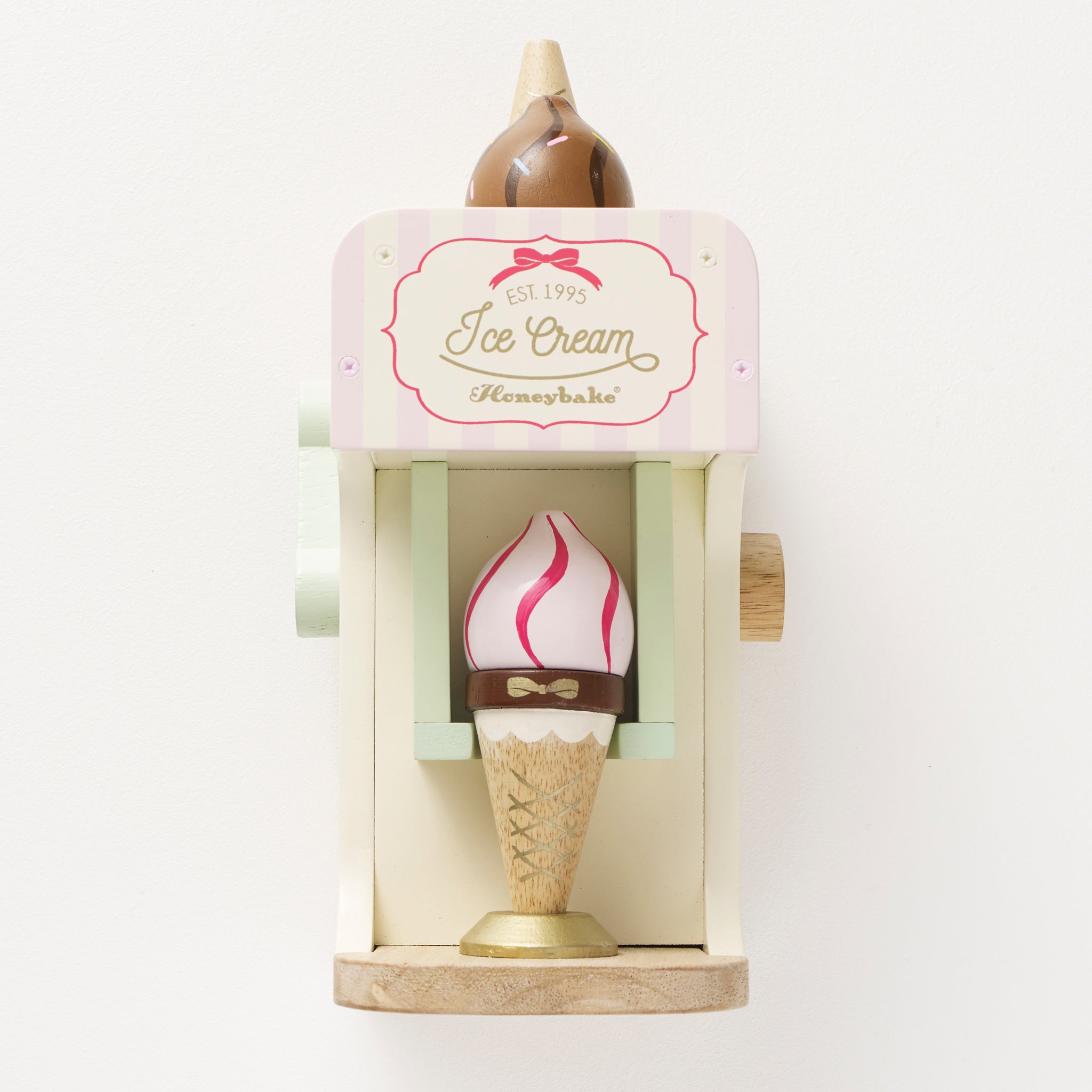 Wooden retro ice cream machine