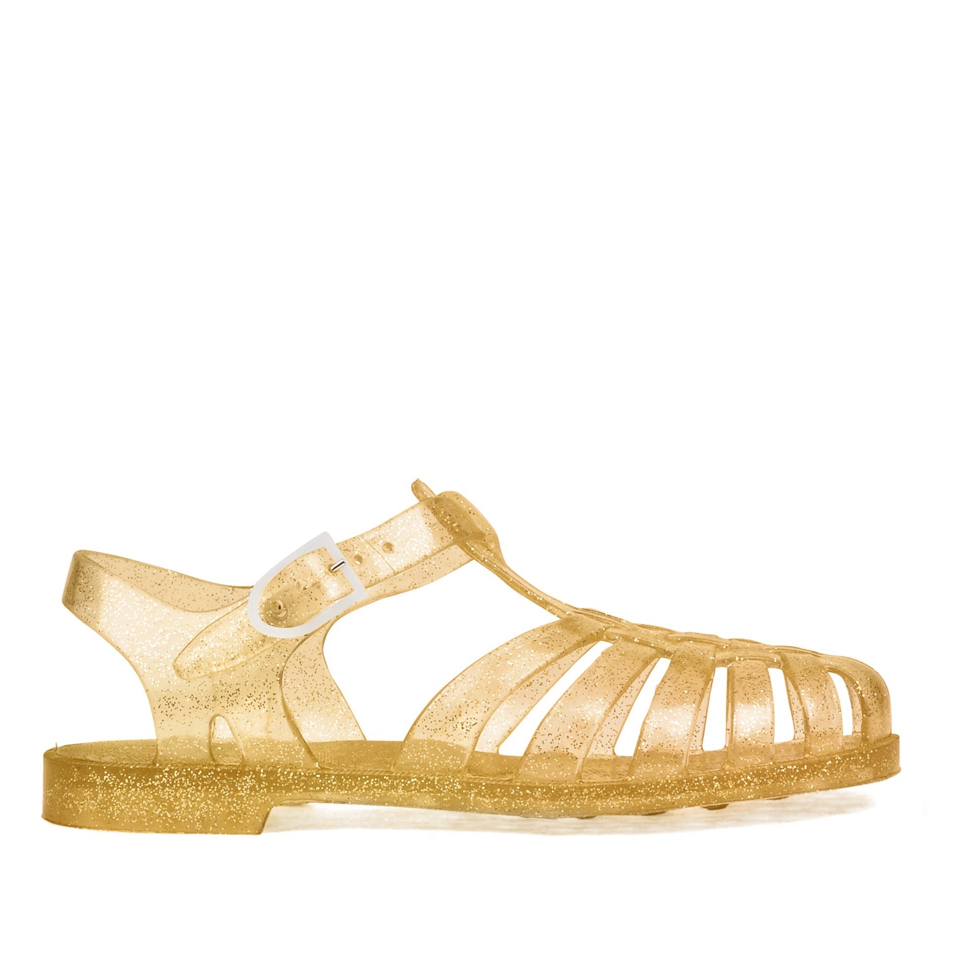 Sun Plastic Sandals-Gold paillete (No 21-40) Meduse