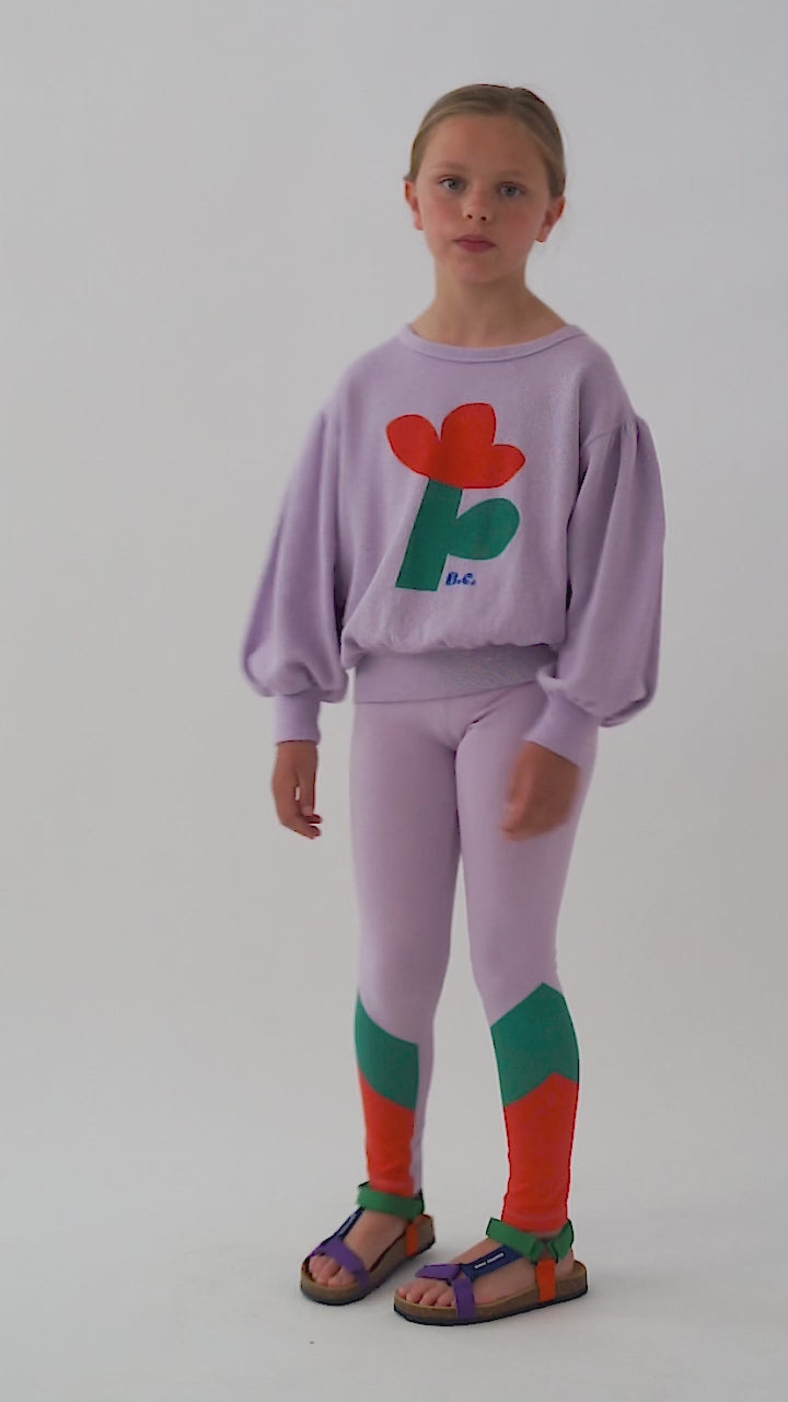 Sea flowers sweatshirt 2-11Y levander - Bobo Choses