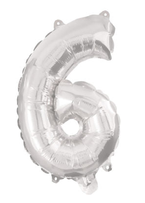 Silver Foil Number Balloon 0 to 9 - 96cm
