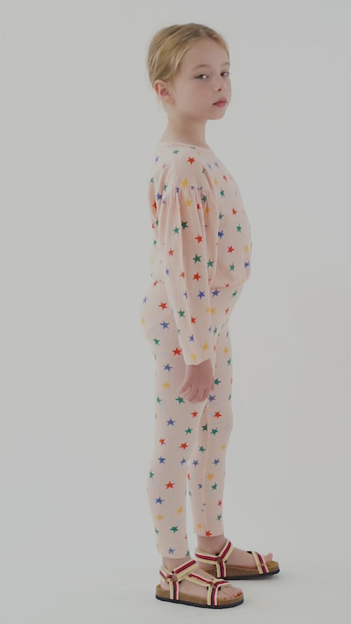 Kids organic cotton leggings multicolor stars - Bobo Choses-2-11 years
