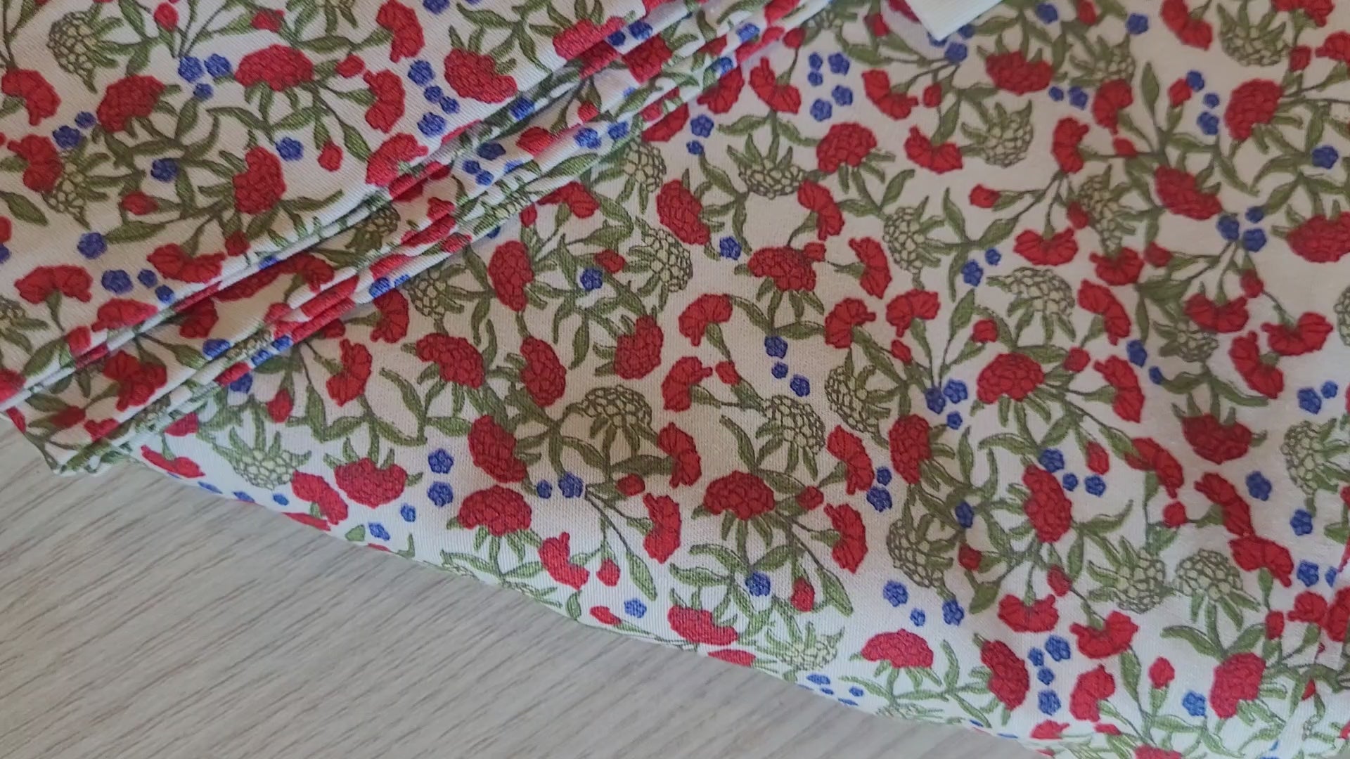 Παιδική Παπλωματοθήκη-Μαξιλαροθήκη για παιδική κούνια + Tote Bag Carnations - Οργανικό Βαμβάκι-140x100cm Konges Slojd