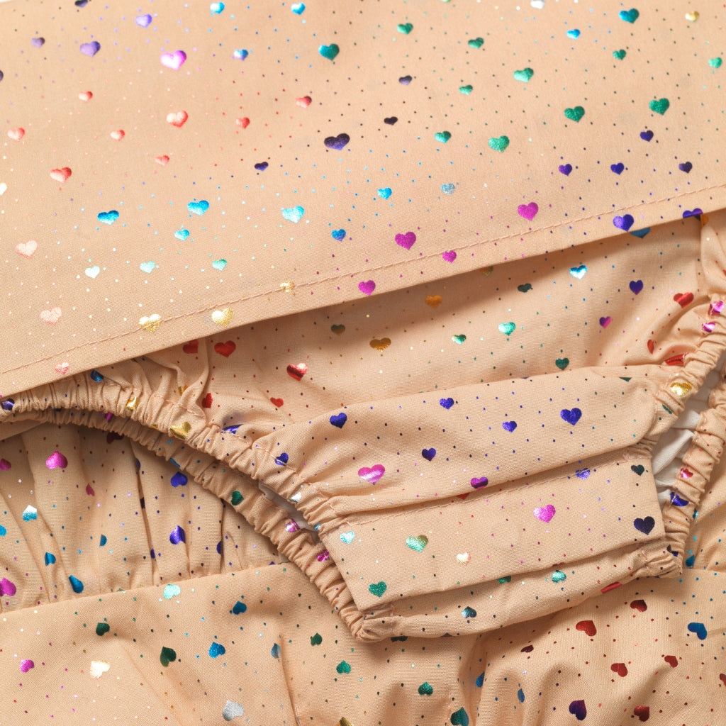 Konges Slojd Foil heart Romper 1M-3Y 100% organic cotton