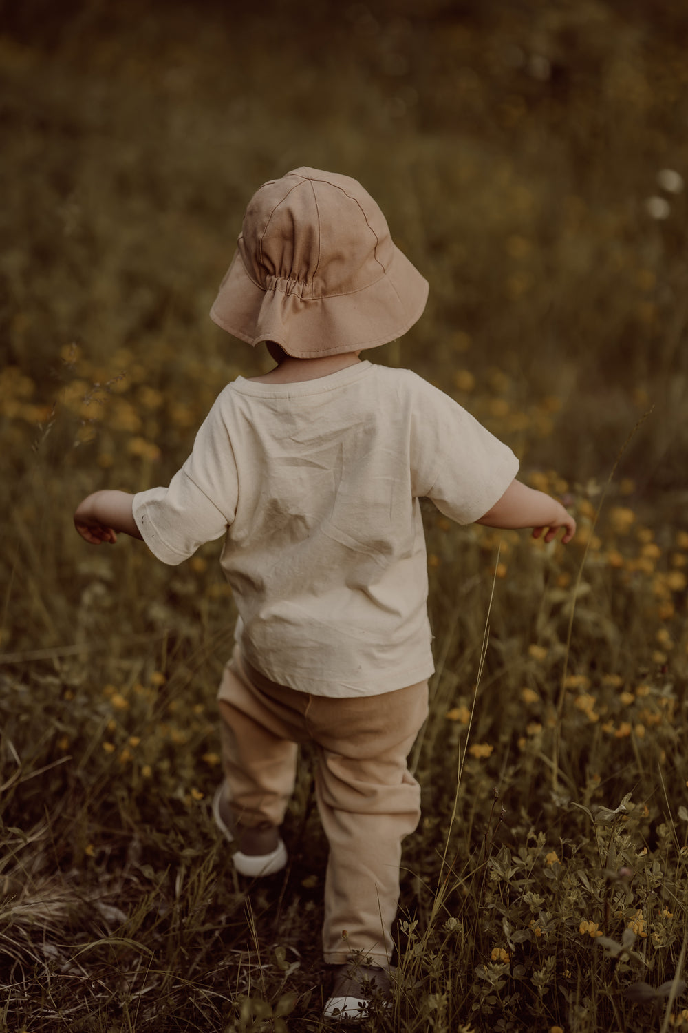 Babymocs Linen hat - Latte newborn-9years