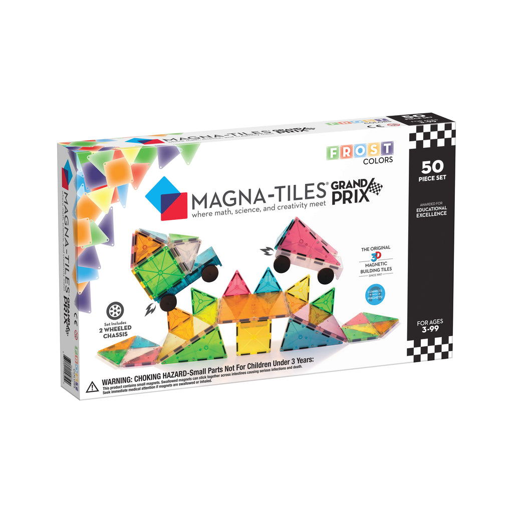 Magna-Tiles Grand Prix 50-Piece Set (Frost Colors)