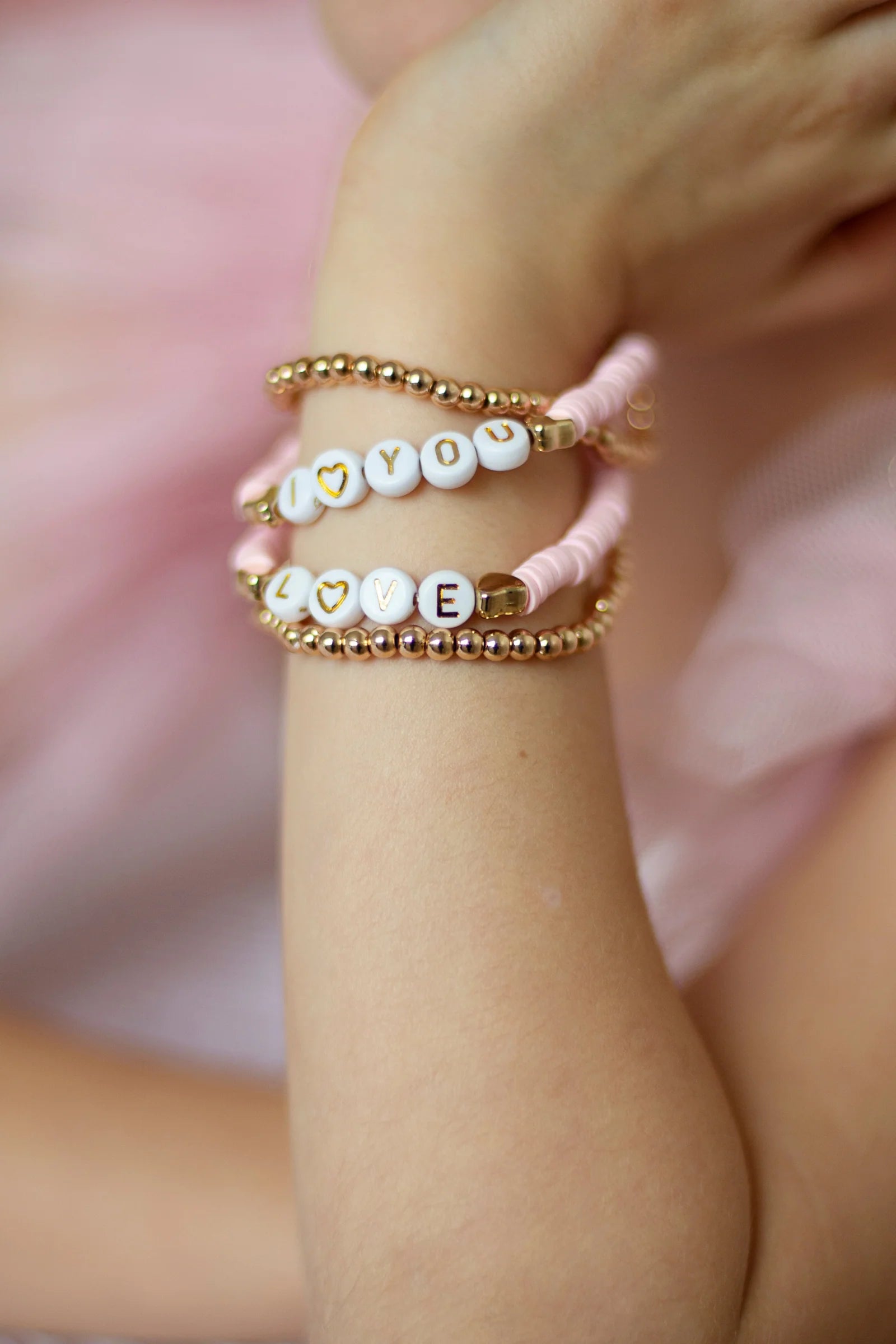 Great Pretenders Pink Love Bracelet 4 Pcs