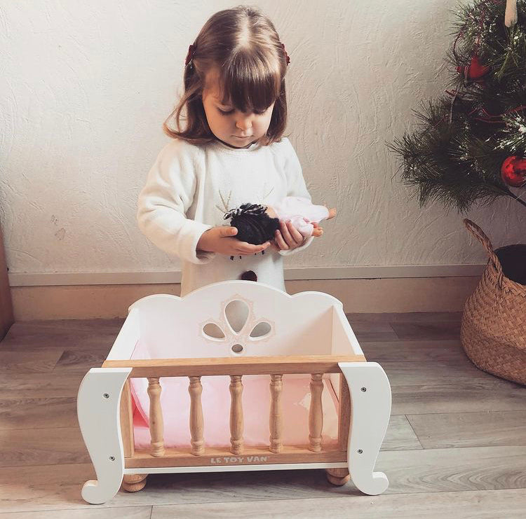 Wooden sleigh doll cot and crib Le Toy Van LTV-TV600