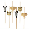 Set of 6 Savannah paper straws