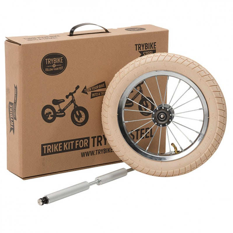 Conversion Kit-White-for Trybike Vintage Metal Balance Bike Tricycle
