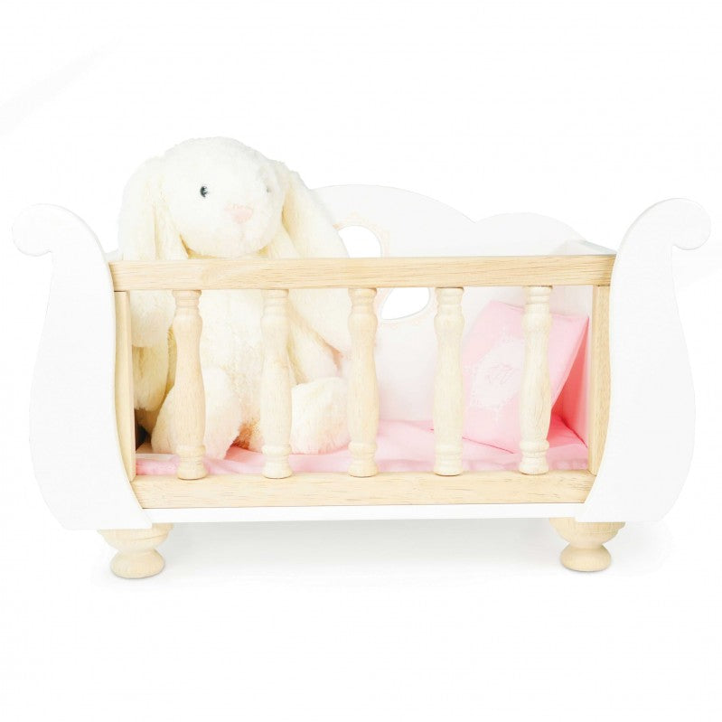 Wooden sleigh doll cot and crib Le Toy Van LTV-TV600