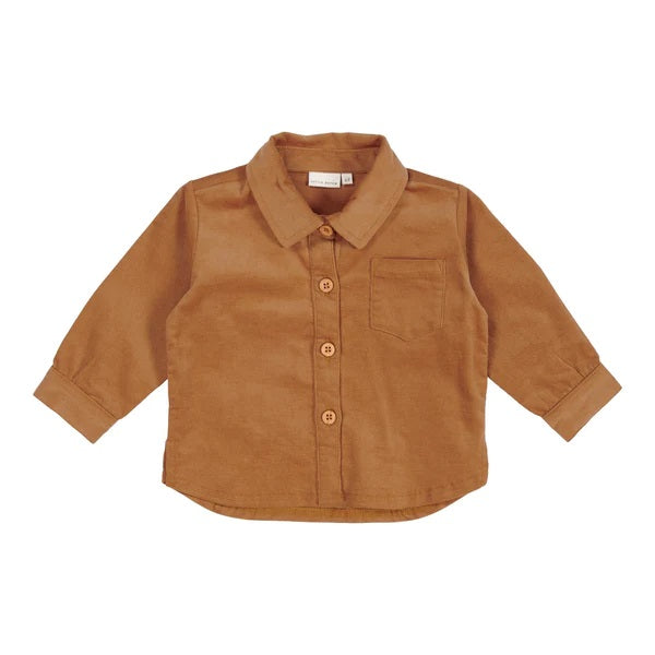 Kid's overshirt corduroy Almond 2-18m Little Dutch