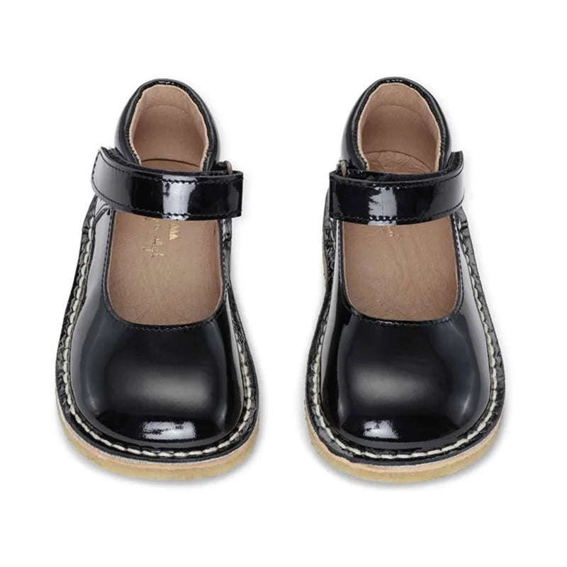 Kid's leather tutu patent shoe Sizes 21-31 black Konges Slojd